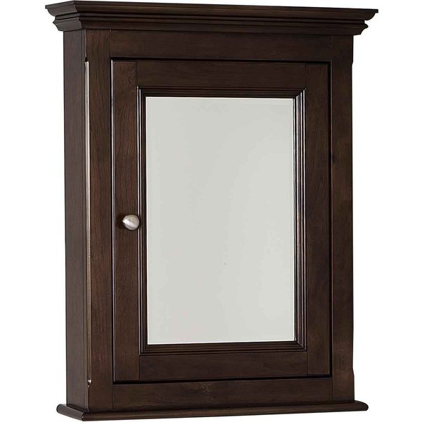 American Imaginations 24" W 30" H Traditional Birch Wood-Veneer Medicine Cabinet In Walnut AI-31752